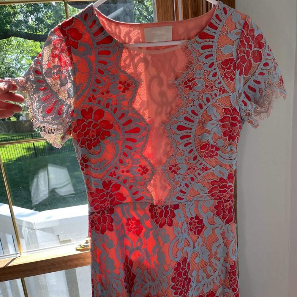 Pink & Blue Lace Dress